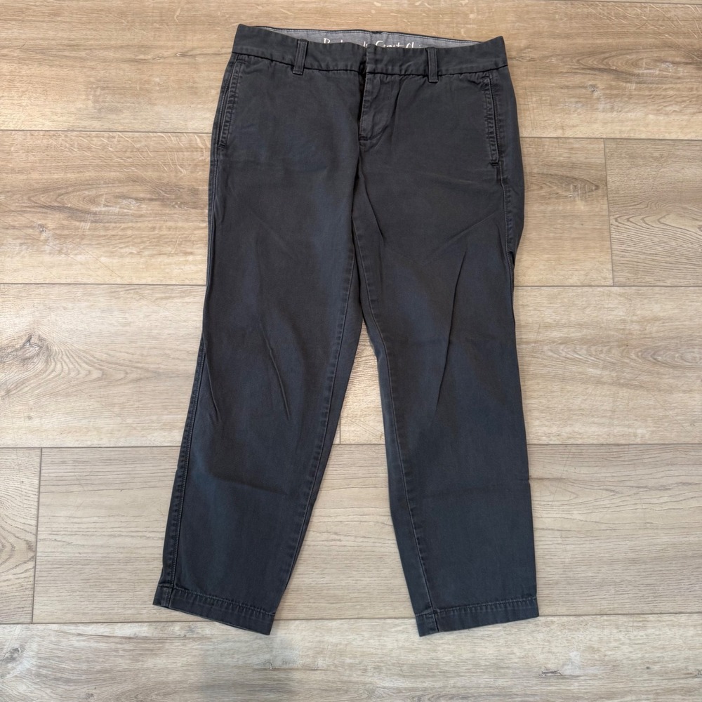J.Crew Broken-In Scout Chino Gray City Fit Cotton Pants Minimalist Women's 4 EUC